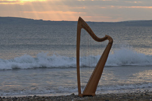 Harfe am Meer